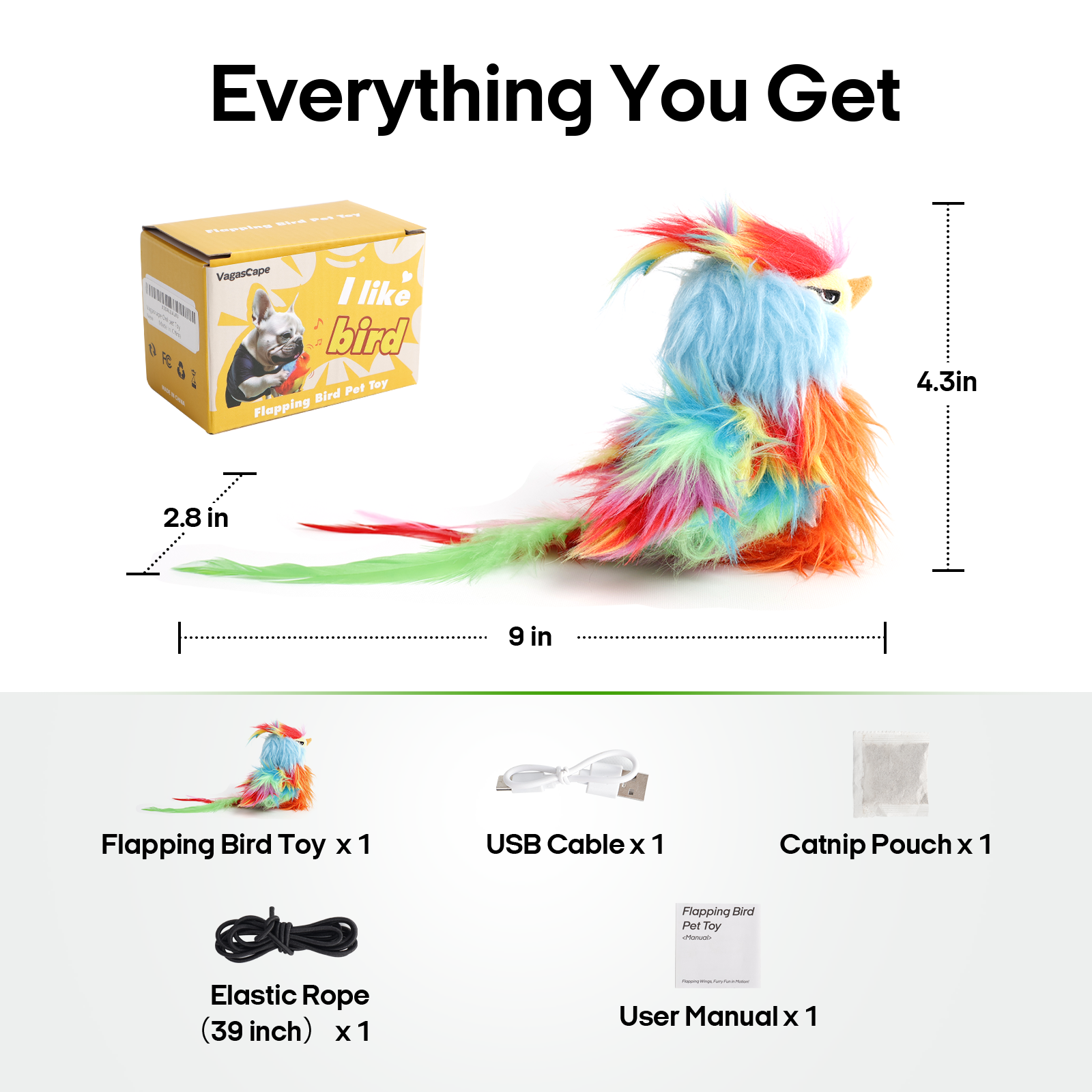 Flapping Bird pet toy