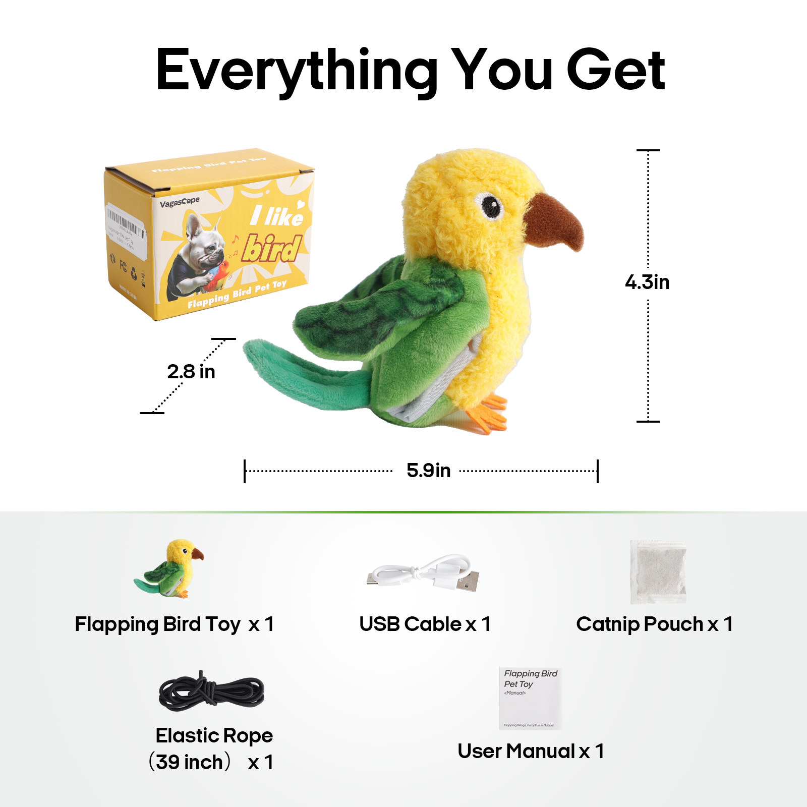 Flapping Bird pet toy