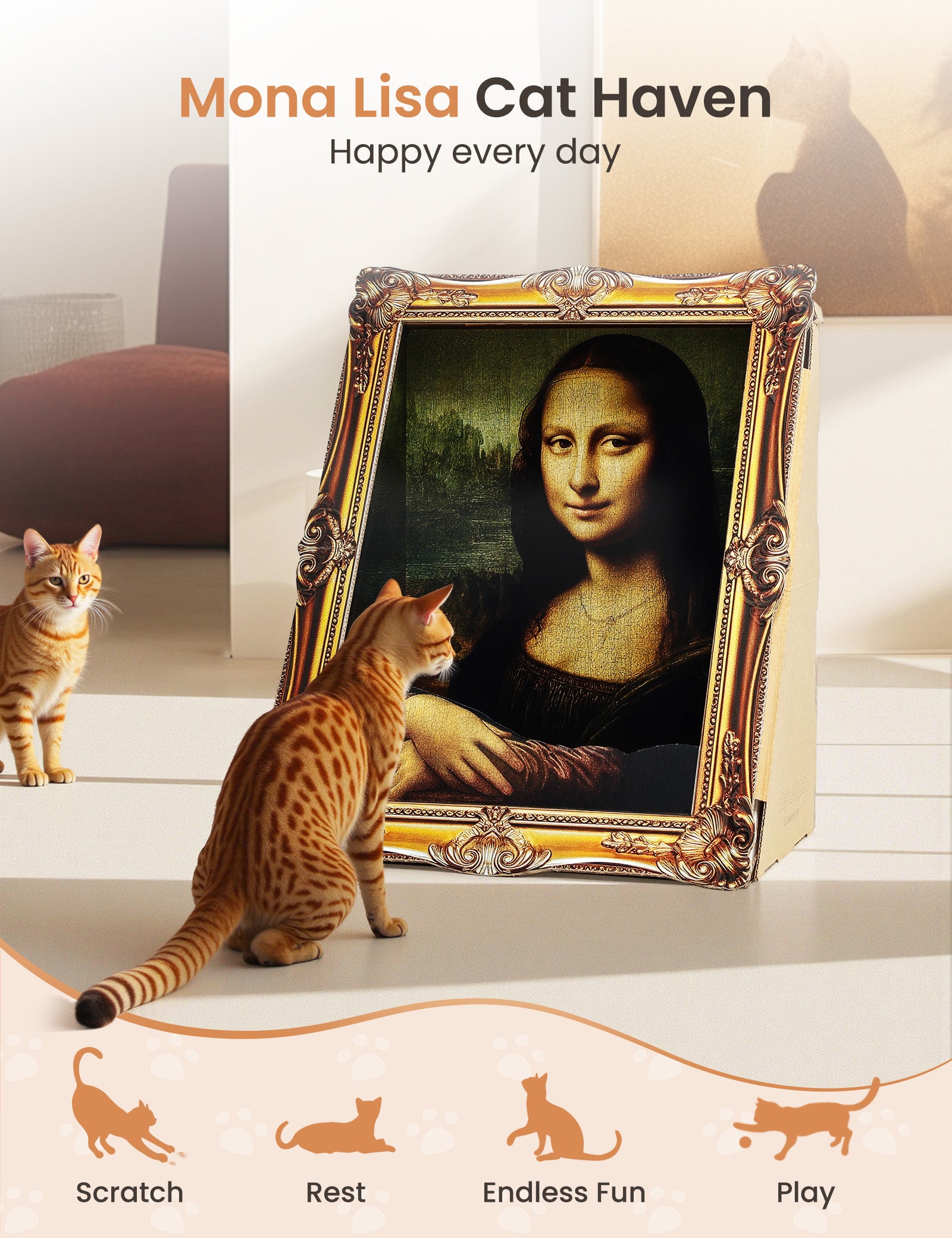 Mona Lisa Cat Bed