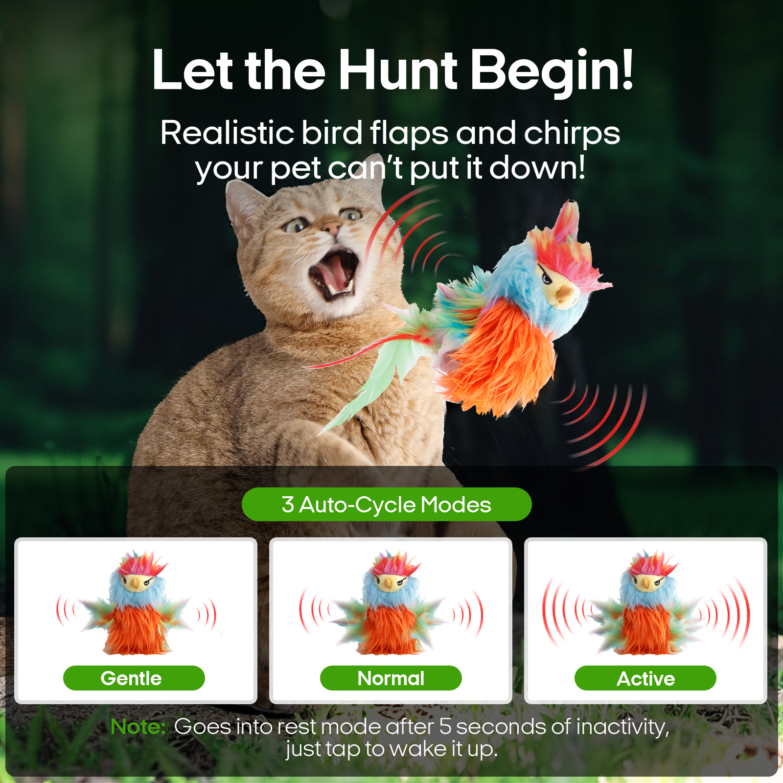 Flapping Bird pet toy