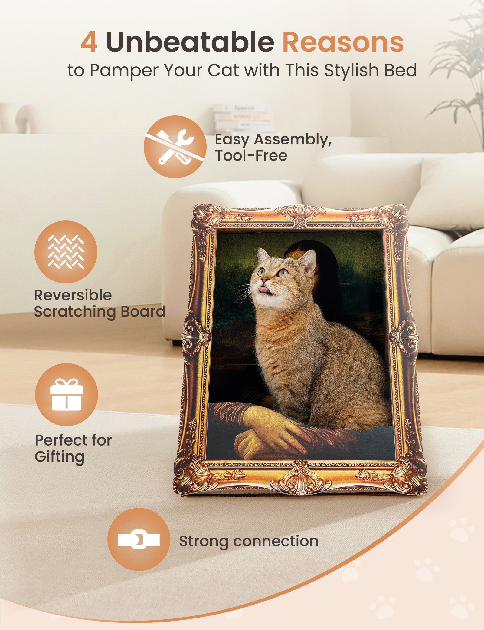 Mona Lisa Cat Bed