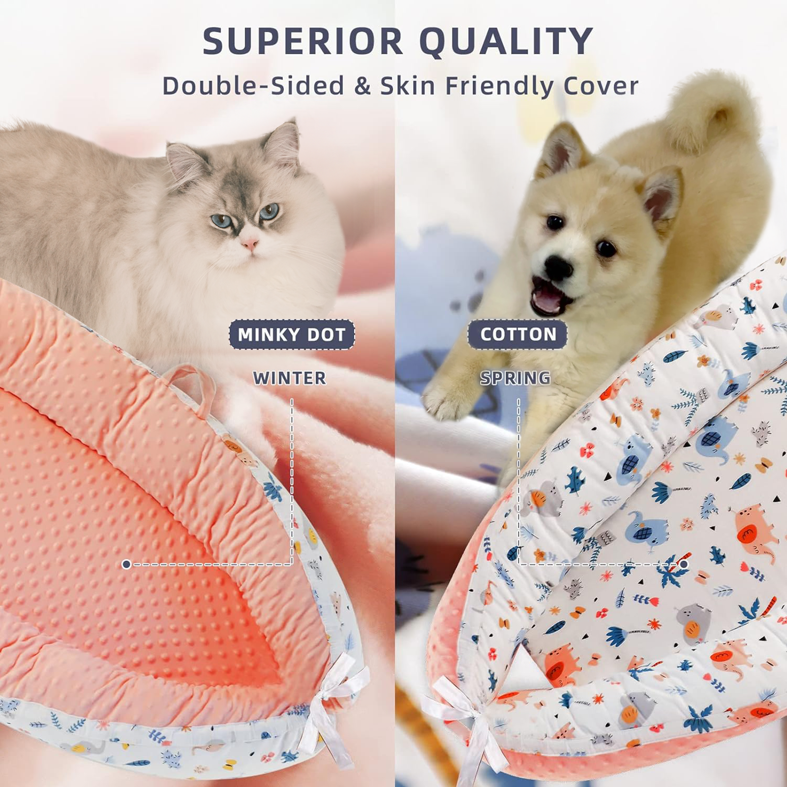 100% Cotton Cozy Pet Bed