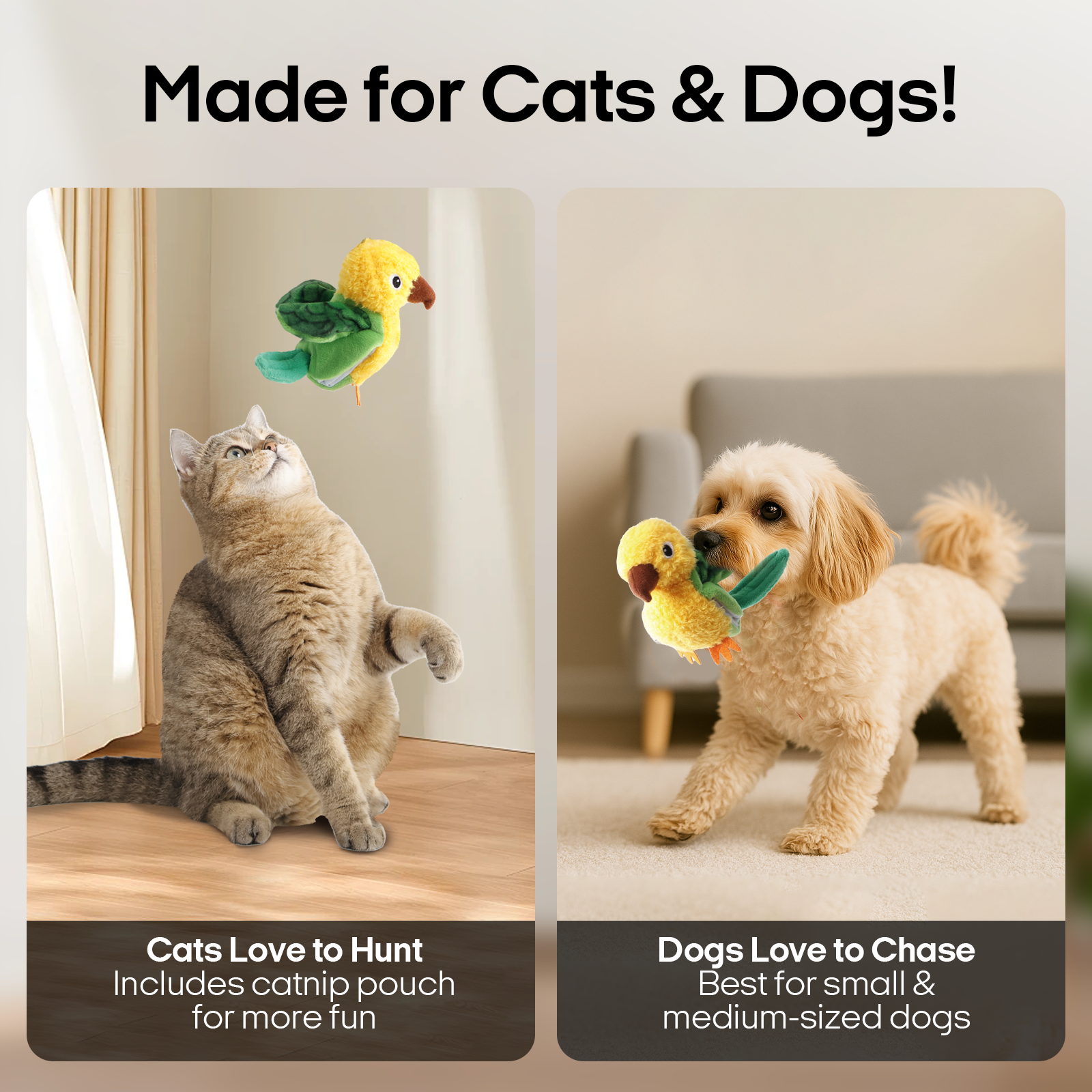 Flapping Bird pet toy