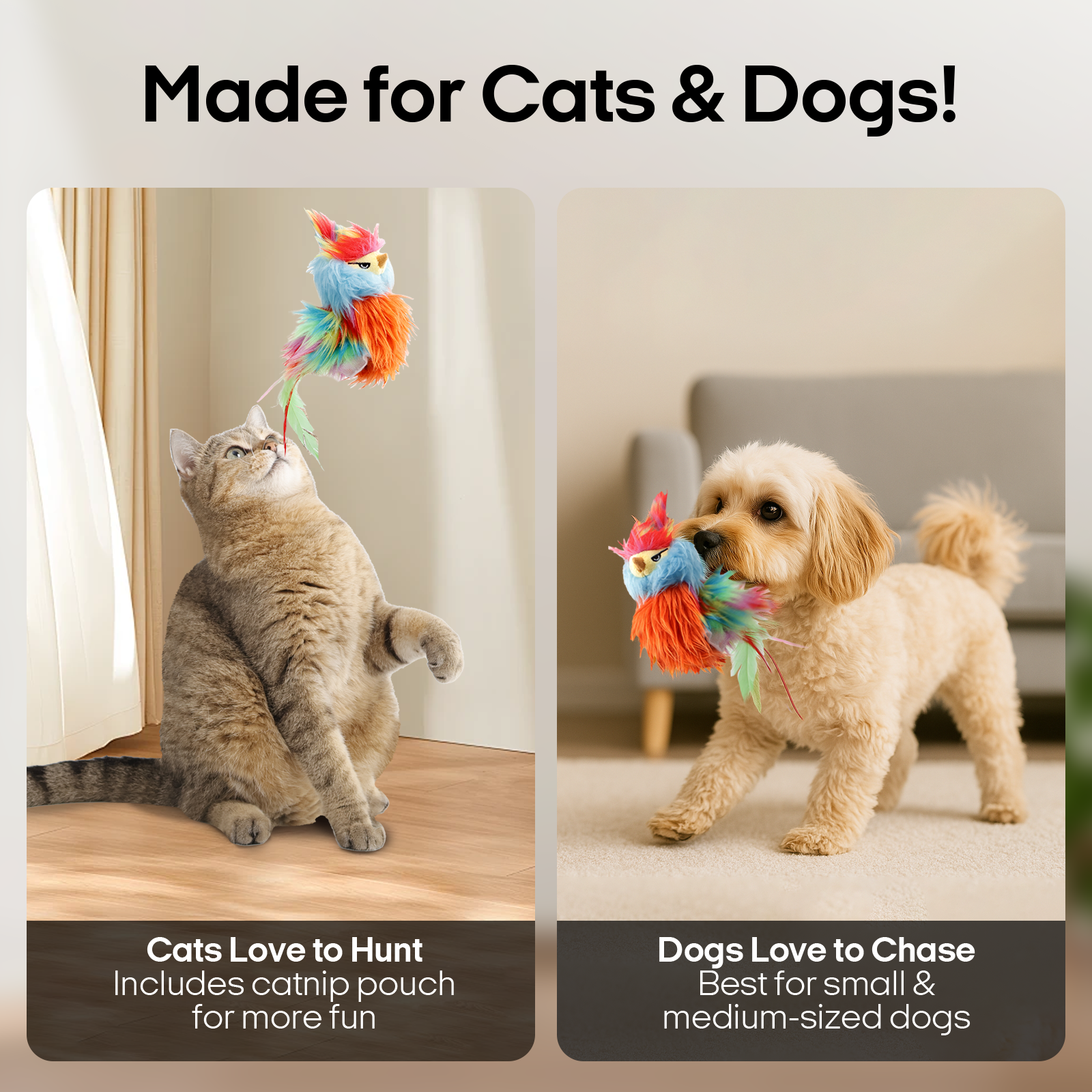 Flapping Bird pet toy