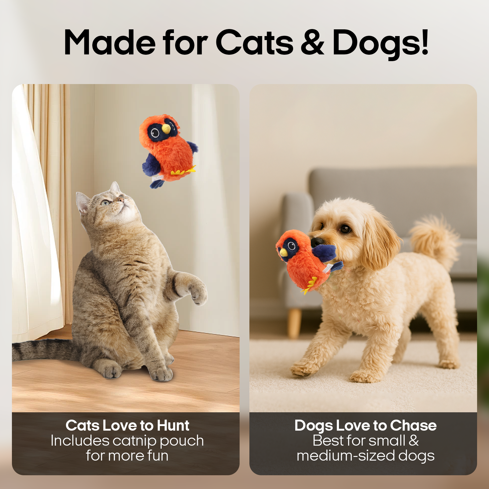 Flapping Bird pet toy