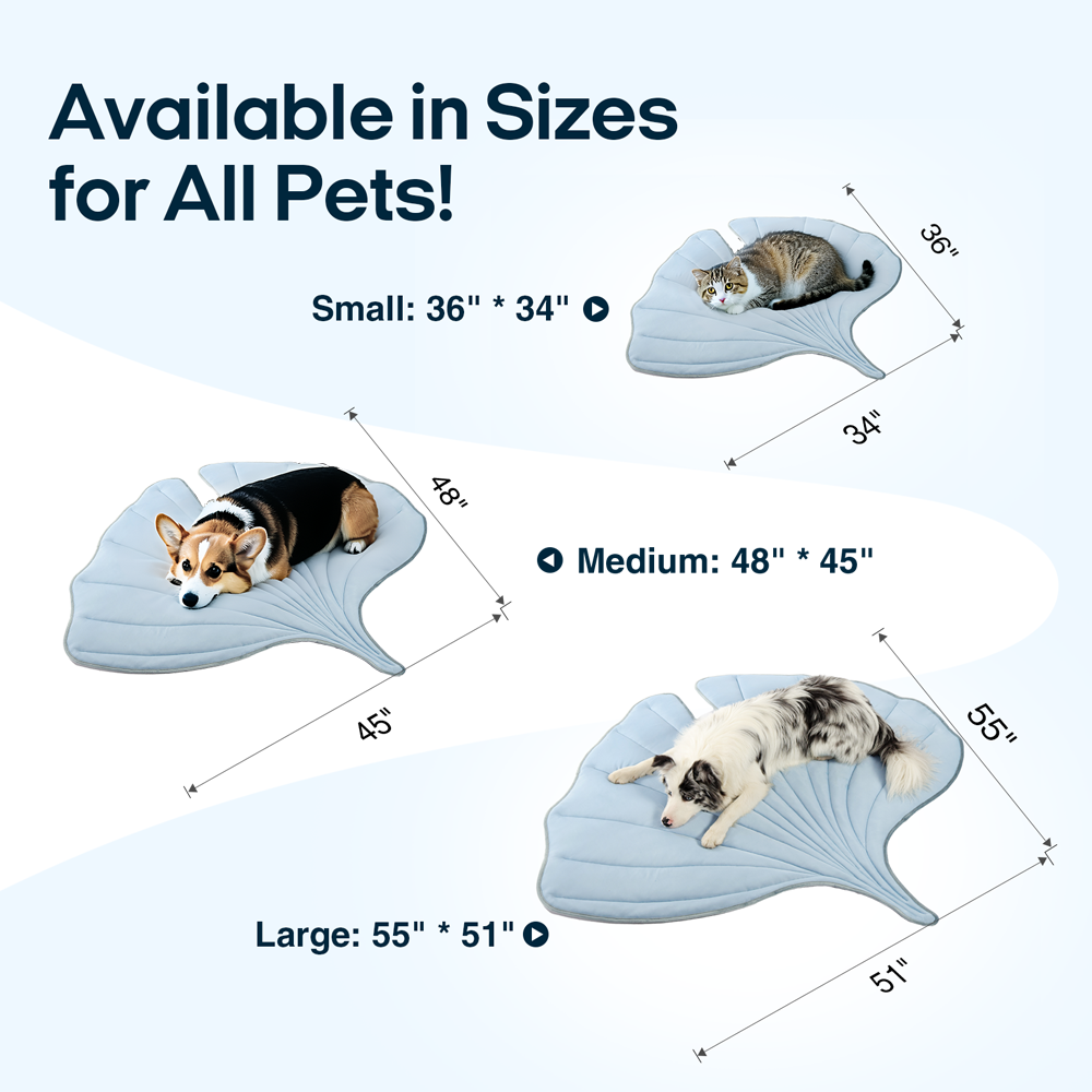 Leaf-Shaped Cooling Pet Mat