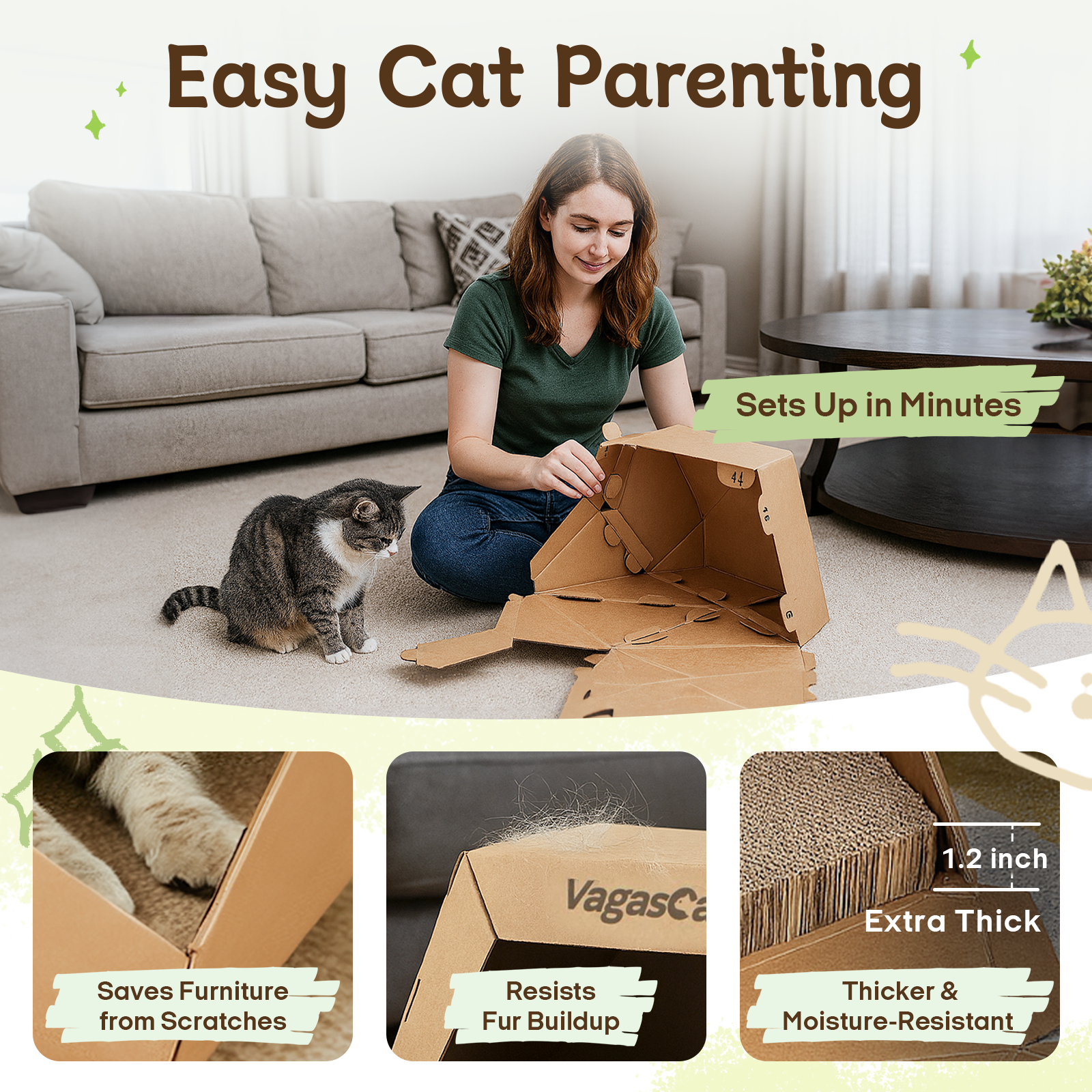 Cardboard Cat Scratcher House